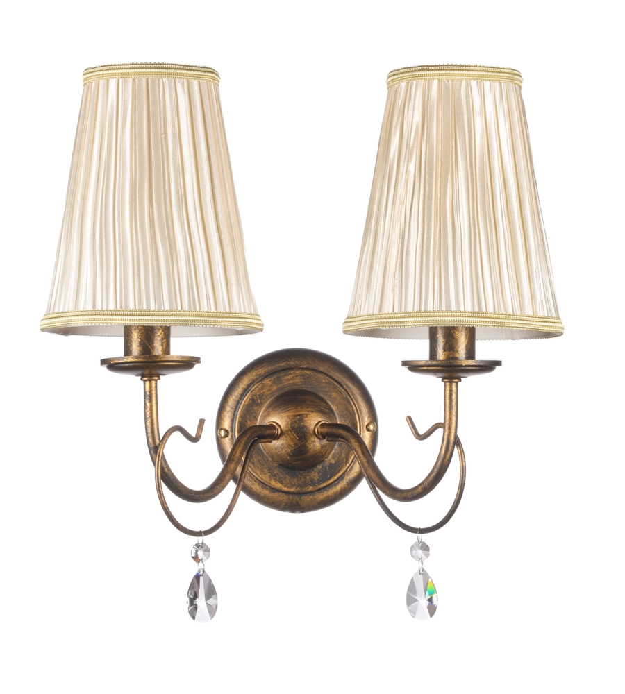 APPLIQUE 2 LUCI ONLI "DELIA" BRONZO E14
